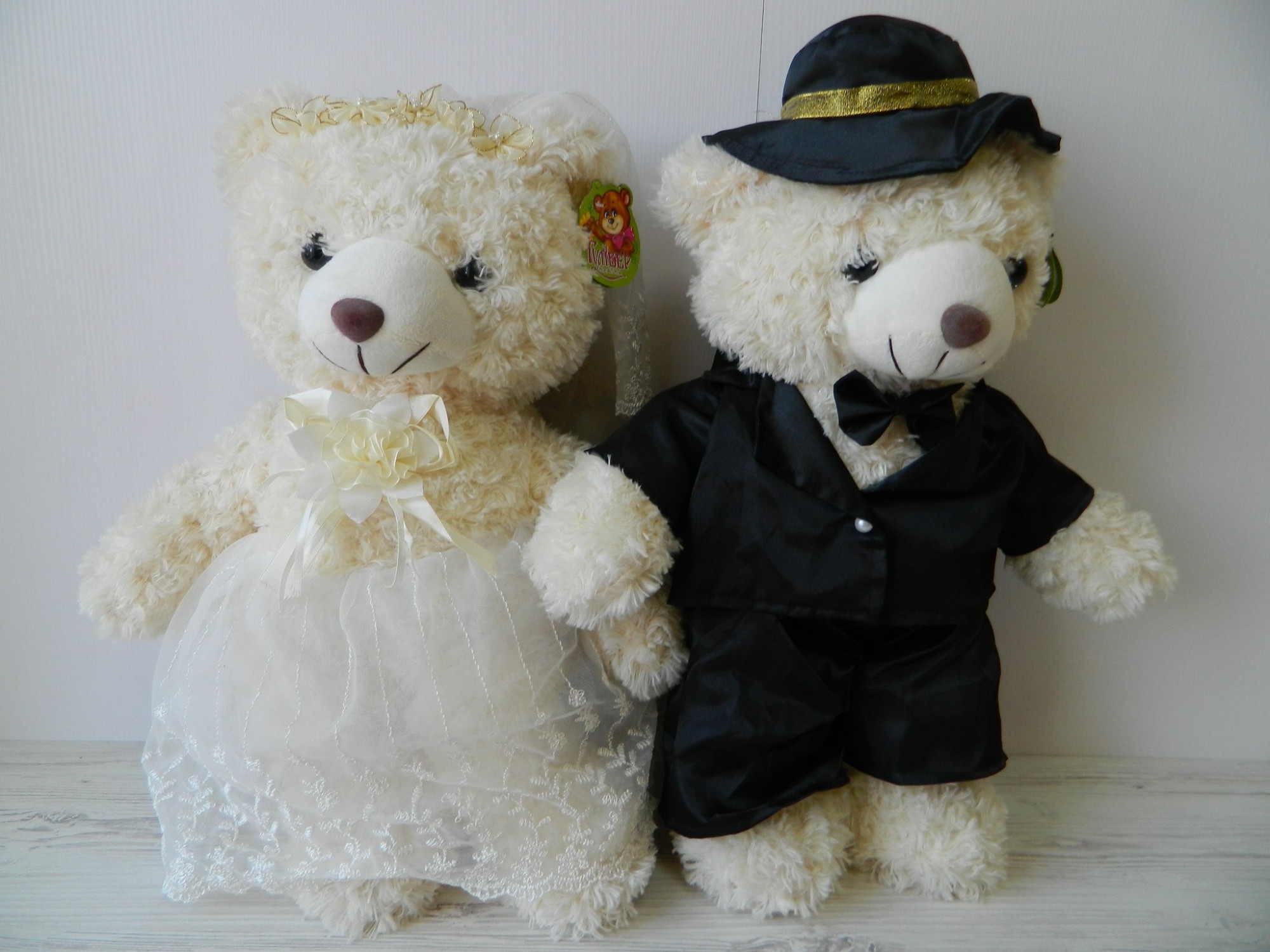 

М'яка іграшка ведмеді Наречений та Наречена 37см