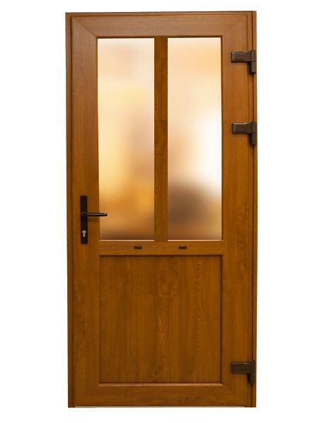 

Входные металлопластиковые двери Вікна Стиль WDS 4-S door 104 створка 880 * 1700 мм золотой дуб