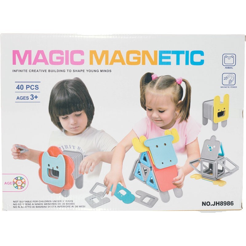 

Магнитный конструктор для девочек 40 деталей Magic magnetic JH8986