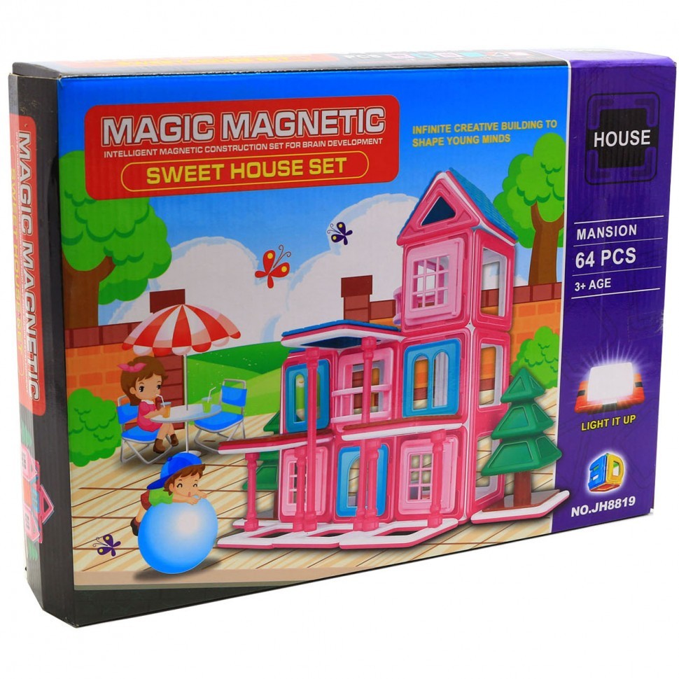 

Магнитный конструктор для девочек Magic magnetic JH8819