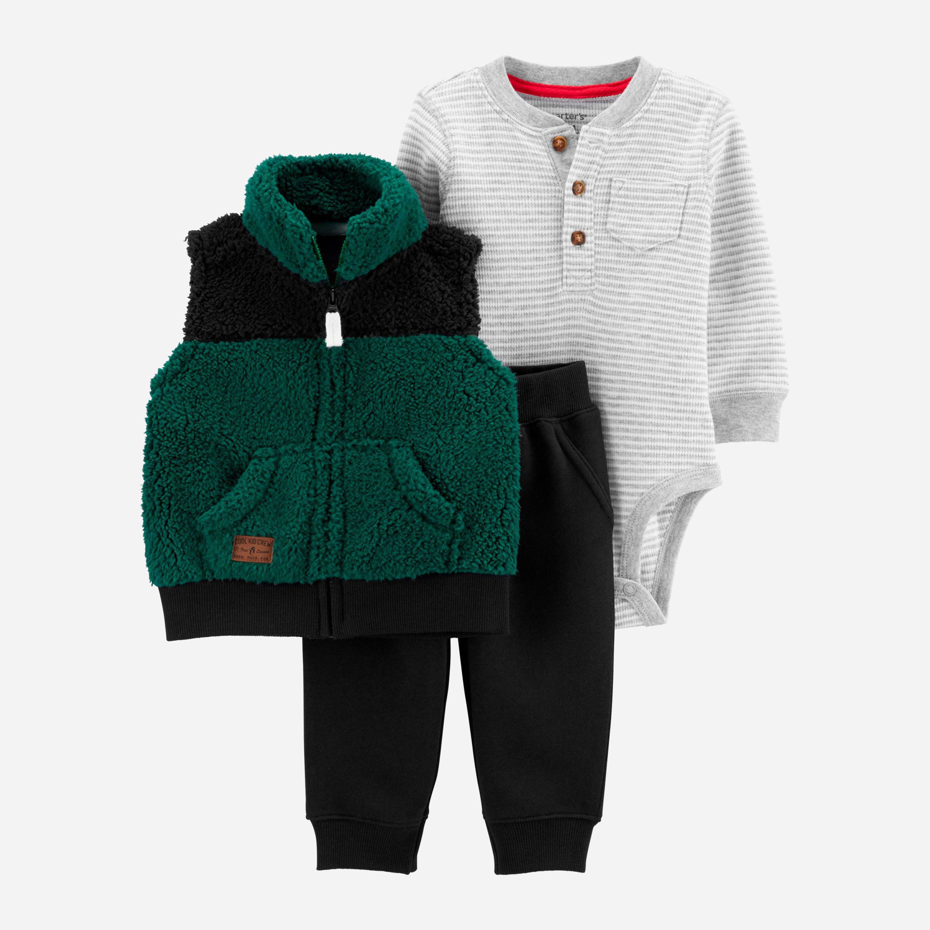 

Комплект (жилет + боди + брюки) Carters 18599810 61-69 см Разноцветный
