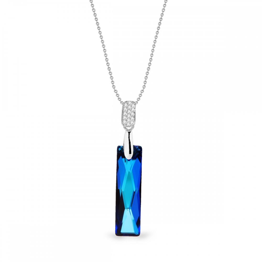 

Серебряный кулон Spark со Swarovski Queen Baguette NC646525BB