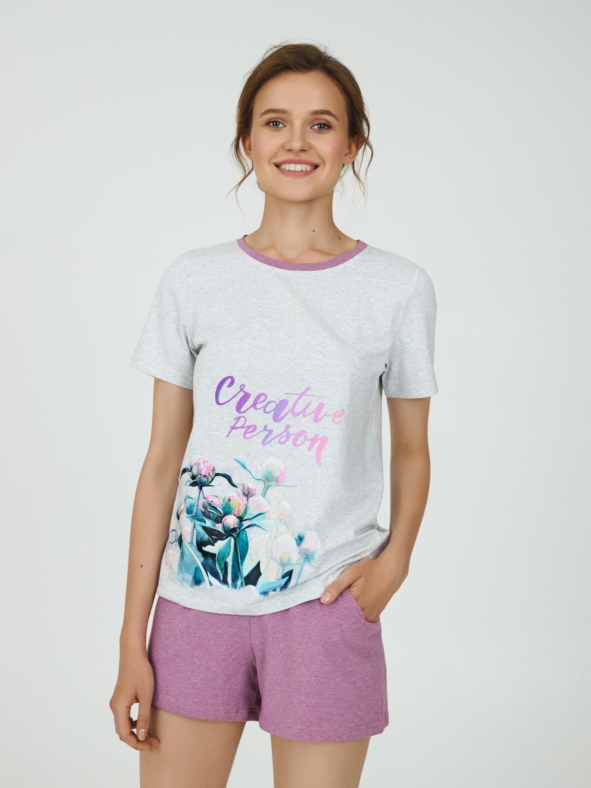 

Пижама женская ночная ELLEN LPK 2070/03/01 PEONY XXL