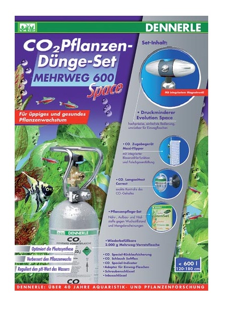 

Комплект для удобрения растений CO2 DENNERLE MEHRWEG 600 Space