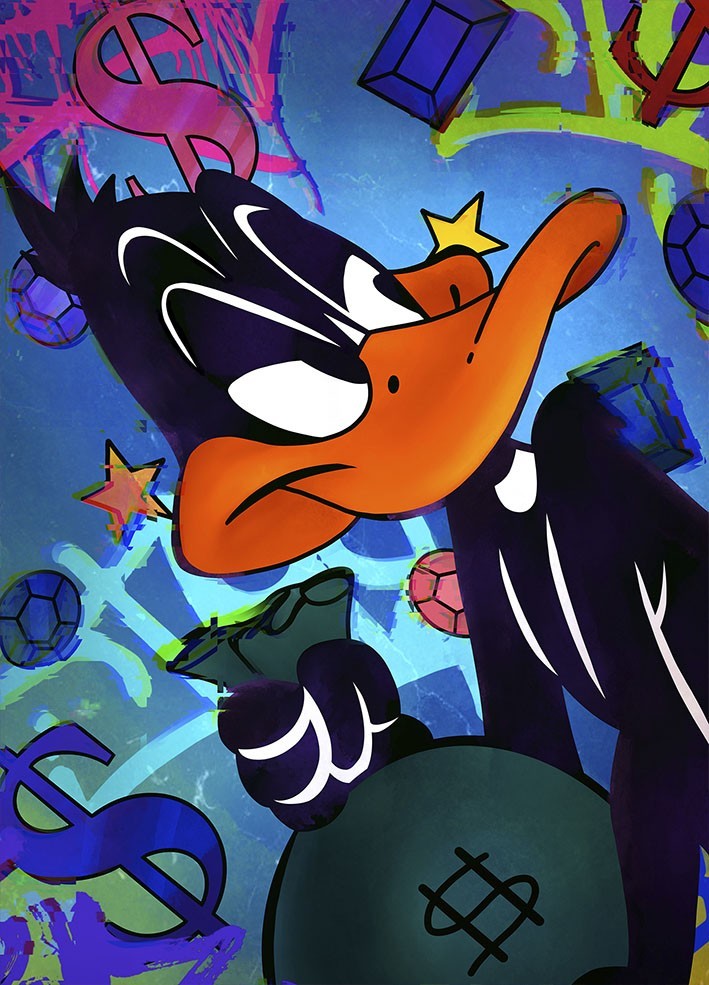 

Картина Xxnois Duffy Duck and the Bag of Happiness 50х 40 см DUCK01