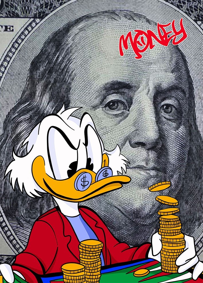 

Картина Xxnois Scrooge.Golden coins 40х50 см с покрытием акрилом SCR02