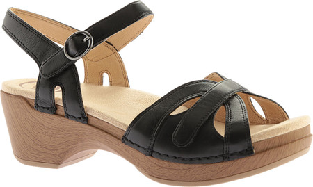 

Женские босоножки Dansko Season Quarter Strap Sandal Black Full Grain Leather 39