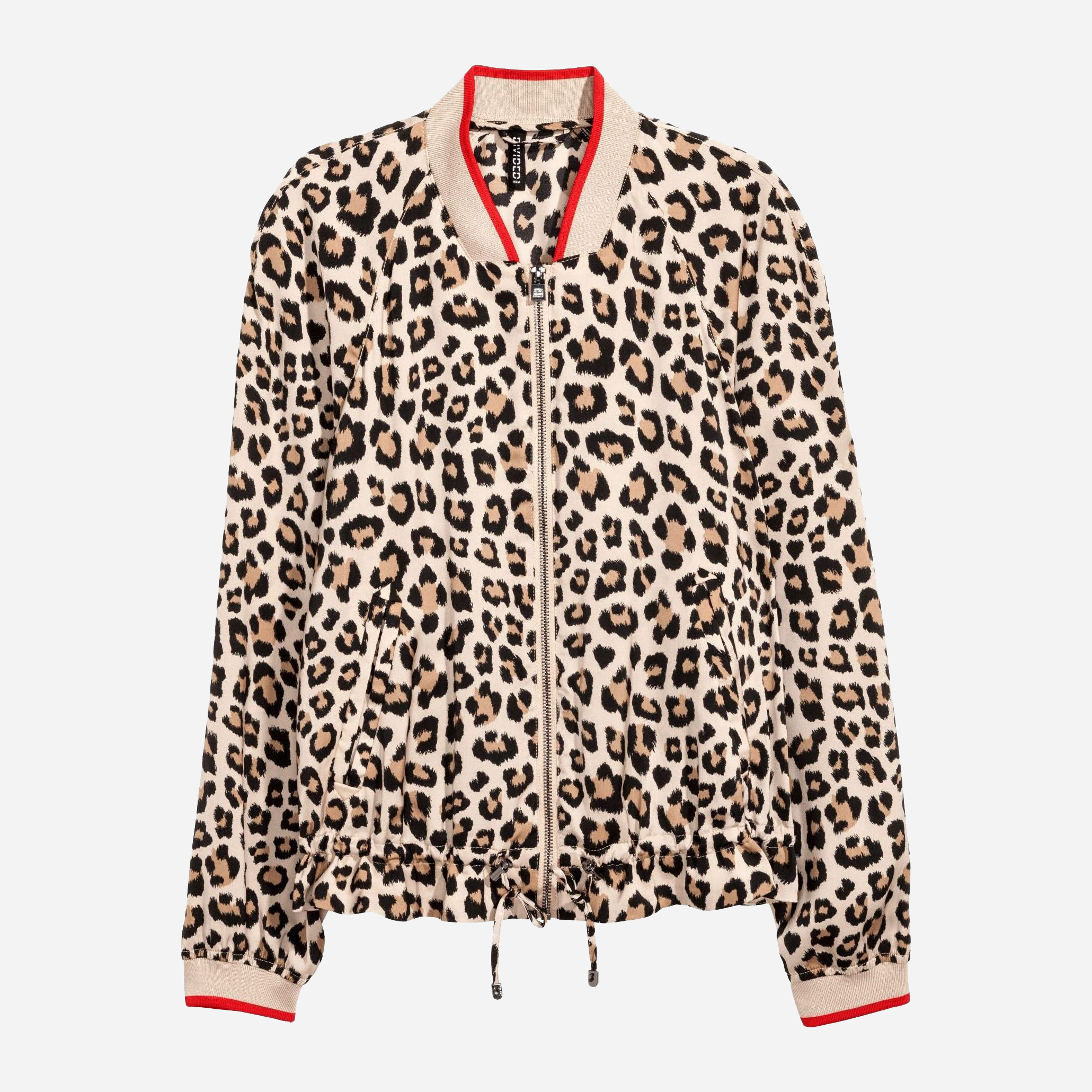 

Бомбер H&M 4629145dm 42 Бежевый с леопардовым