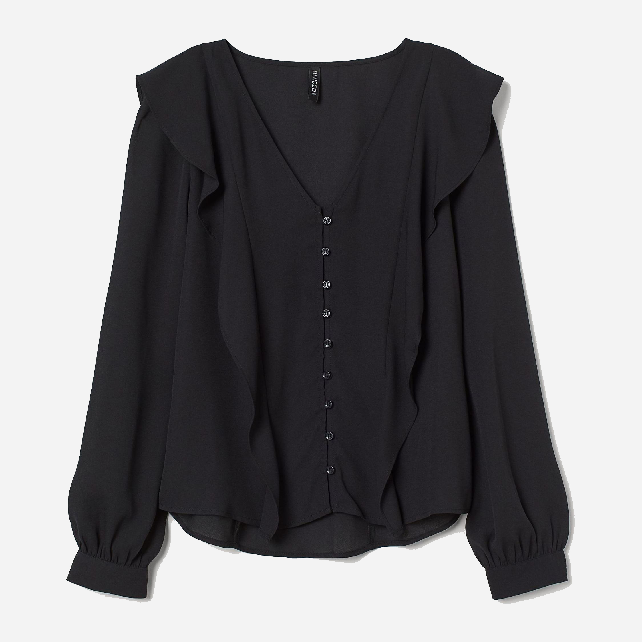 

Блузка H&M 7593910RP5  Черная, Блузка H&M 7593910RP5 46 Черная