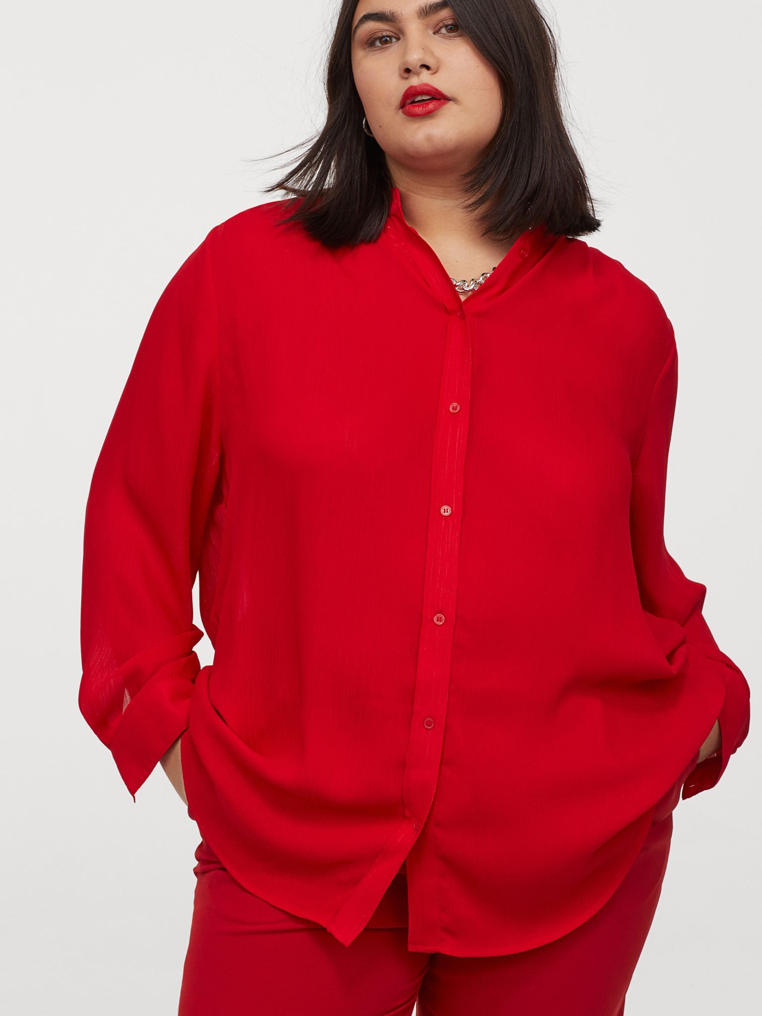 

Рубашка H&M 7674732sm L Красная
