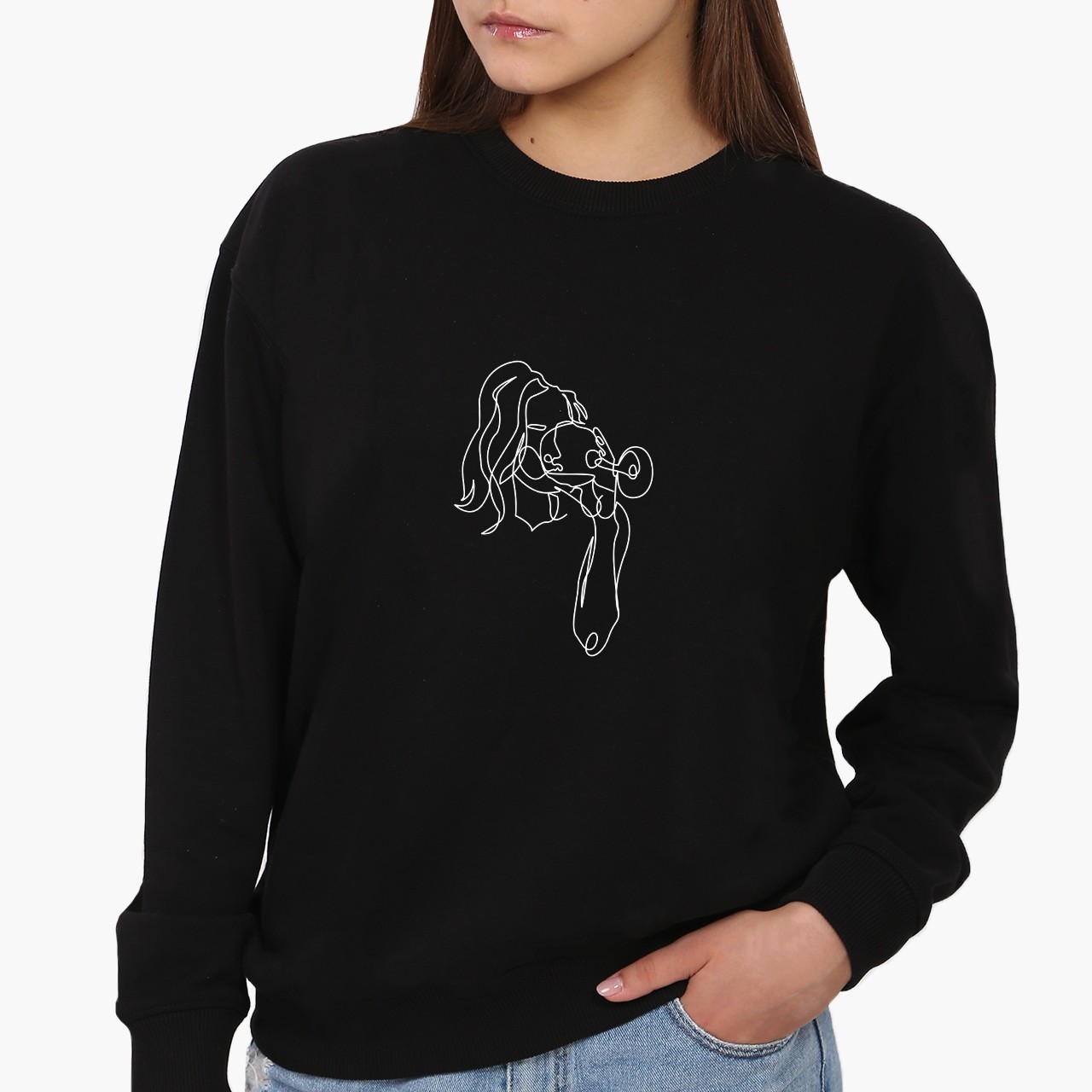 

Свитшот женский Контурный минимализм (Contour minimalism) (8771-1357) Черный, Свитшот женский Контурный минимализм (Contour minimalism) (8771-1357) Черный S