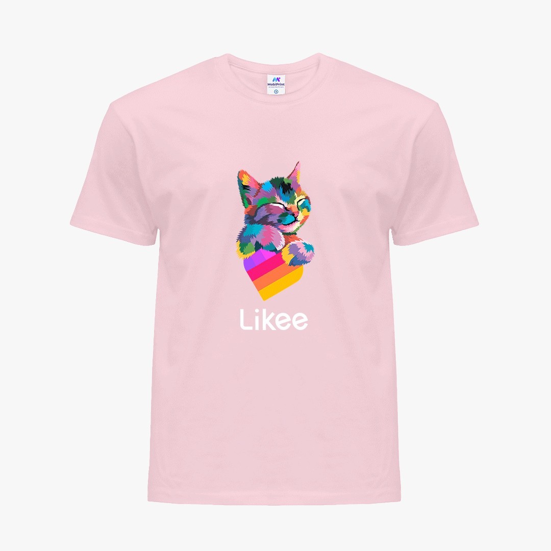 

Детская футболка Лайк Кот (Likee Cat) (25186-1040) 134-140 см Хлопок Розовый