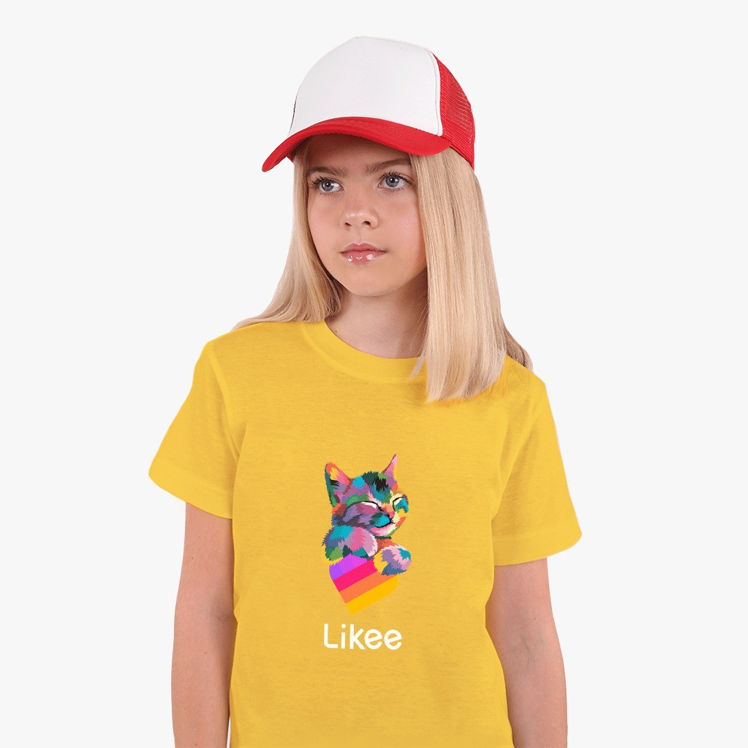 

Детская футболка Лайк Кот (Likee Cat) (25186-1040) 146-152 см Хлопок Желтый