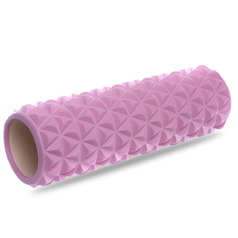 

Массажный ролик для рук и ног роллер Triangle Grid Roller Zelart My Fit 45x14 см FI-8376 Pink