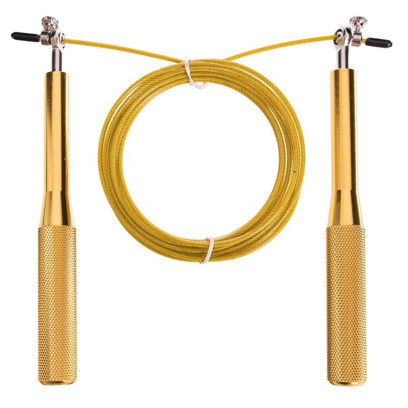 

Скакалка скоростная Кроссфит с подшипником и стальным тросом CIMA My Fit J601 3 м желтая