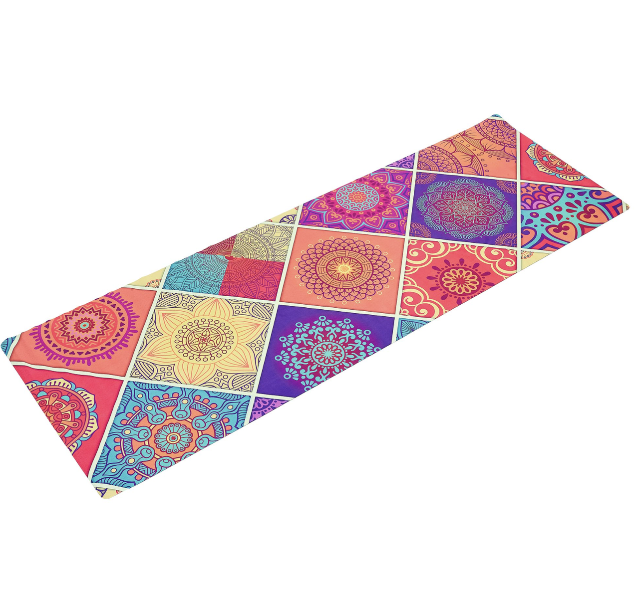 

Коврик для фитнеса и йоги замшевый Zelart My Fit 5663-5 2x-слойный 1мм Orange-Blue-Violet