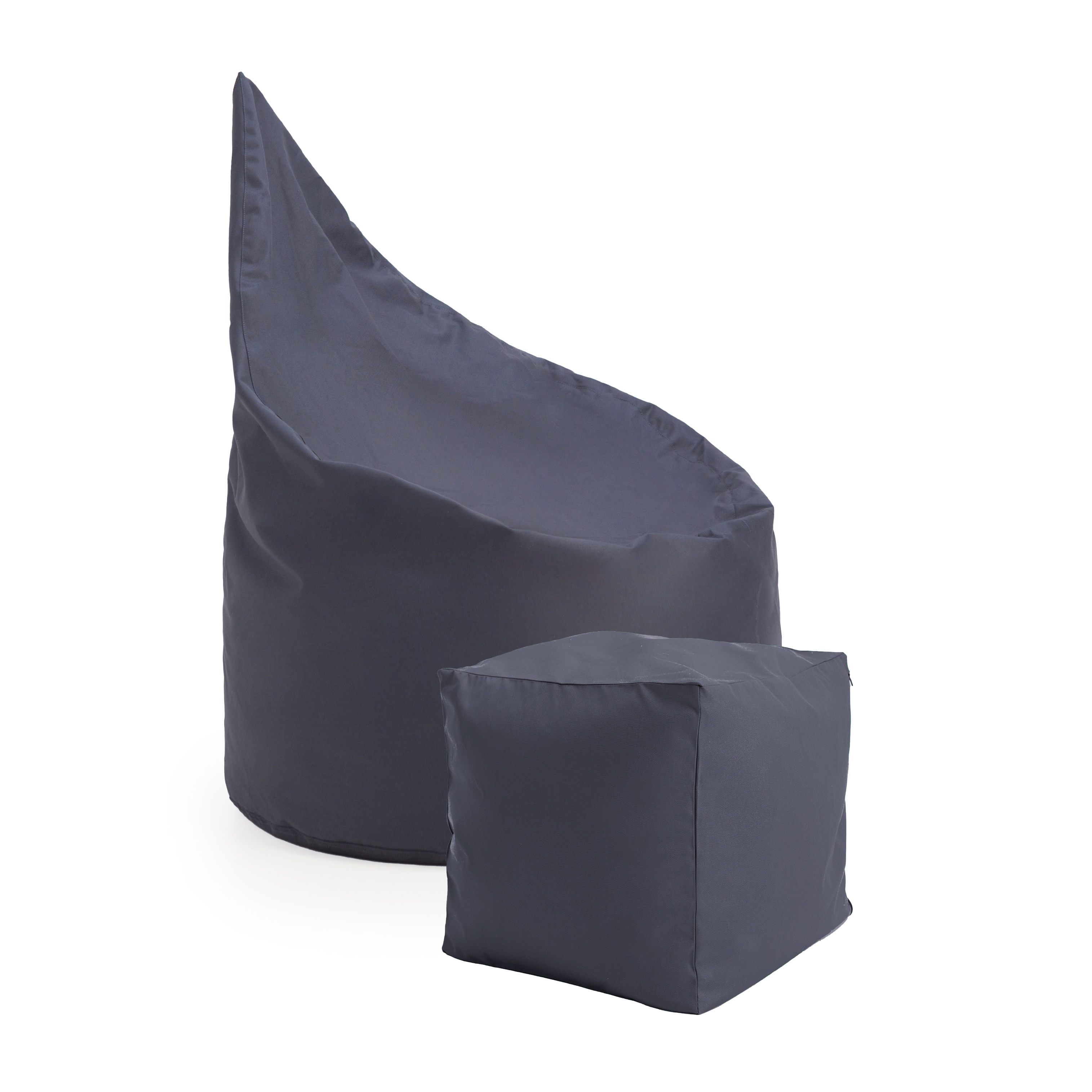 

Комплект кресло мешок капля и пуфик куб Prolisok темно-серый 70x95x40 Oxford PU 600d
