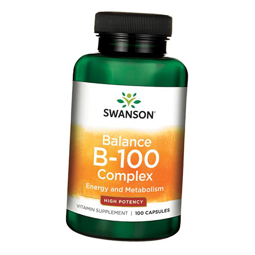 

Витамины группы В, Balance B-100 Complex, Swanson 100капс (36280023)