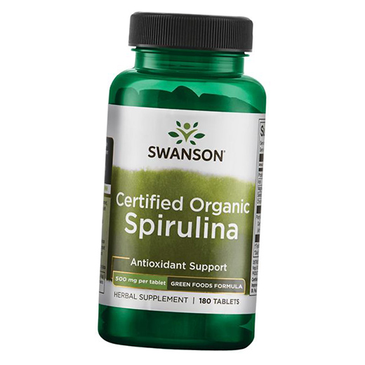 

Certified Organic Spirulina Swanson 180таб (71280010)