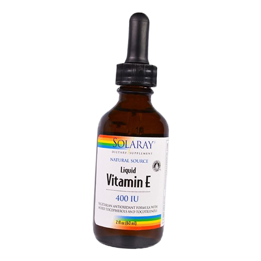 

Витамин Е жидкий, Vitamin E Liquid 400, Solaray 60мл (36411006)