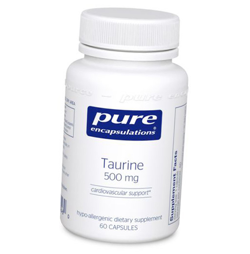 

Таурин, Taurine 500, Pure Encapsulations 60капс (27361010)