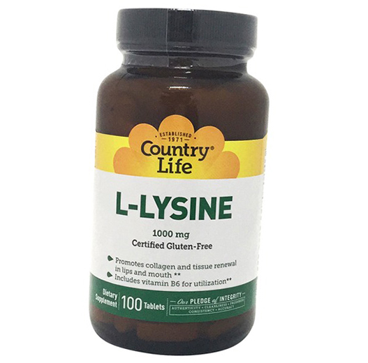 

Лизин, L-lysine 1000, Country Life 100таб (27124005)