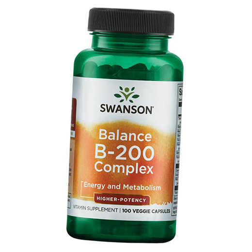 

Витамины группы В, Balance B-200 Complex, Swanson 100вегкапс (36280033)