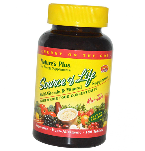 

Мультивитамины, Source of Life, Nature's Plus 180таб (36375102)