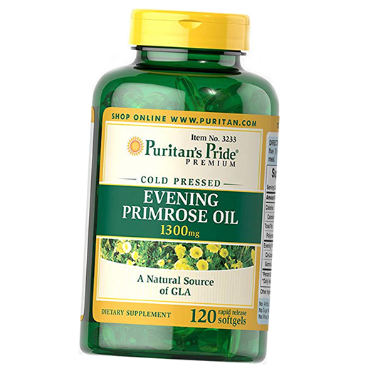 

Масло Примулы Вечерней, Evening Primrose Oil with GLA 1300, Puritan's Pride 120гелкапс (71367014)