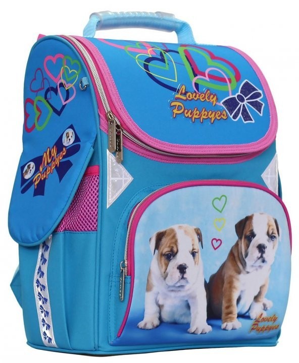 

Рюкзак школьный CLASS Lovely Puppies 34*27*14 см 12.5 л Синий (9803)
