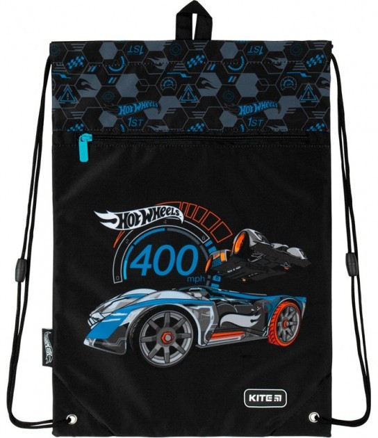 

Сумка для обуви с карманом Kite Education Hot Wheels 46x33 см Черная (HW20-601M-3)