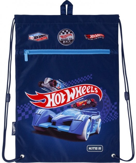 

Сумка для обуви с карманом Kite Education Hot Wheels 46x33 см Темно-синяя (HW20-601M-2)