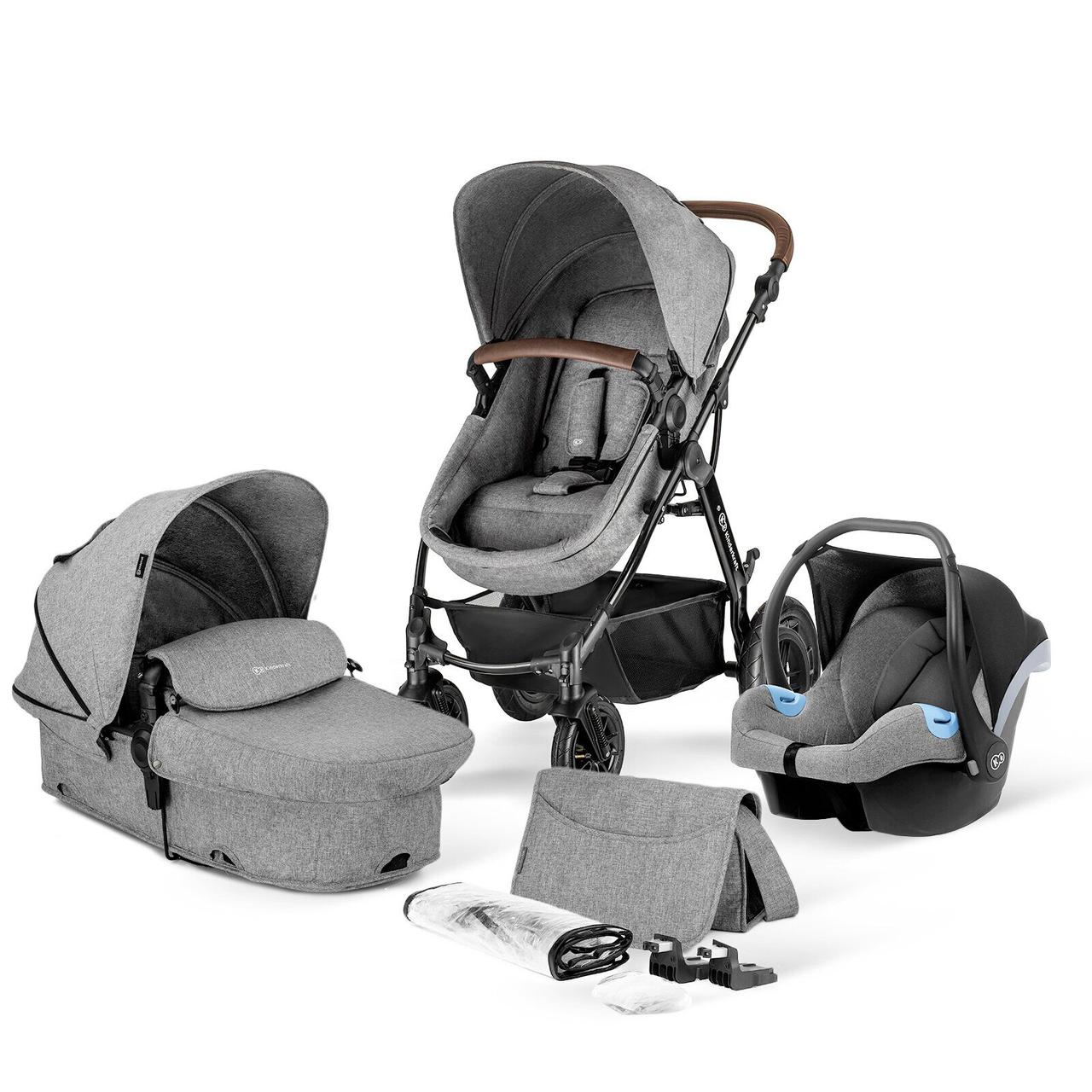 

Универсальная коляска 3 в 1 Kinderkraft Moov Gray Melange