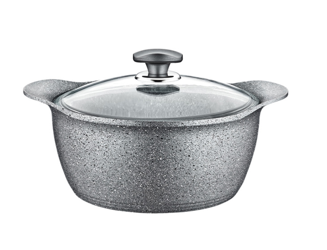 

Кастрюля 3,7 л (22 х 12 см) OMS из а / п покрытием гранит, литая 3120-22 grey