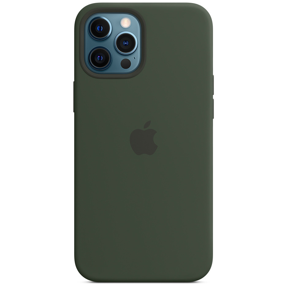 

Чехол Silicone case (AAA) full with Magsafe для Apple iPhone 12 Pro Max (6.7") Зеленый / Cyprus Green