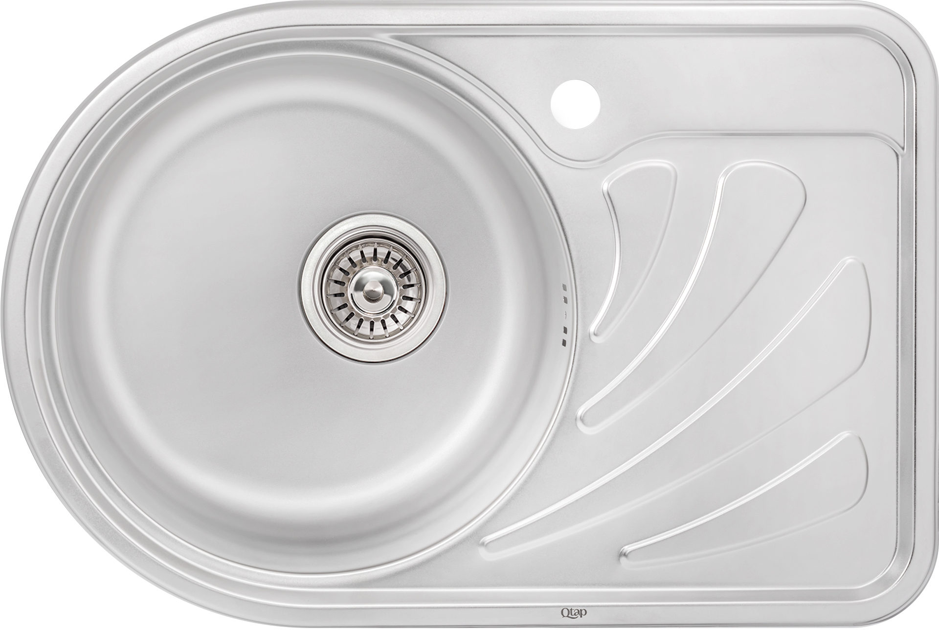 

Кухонная мойка QTAP 6744L Satin 0.8 мм (QT6744LSAT08) левая