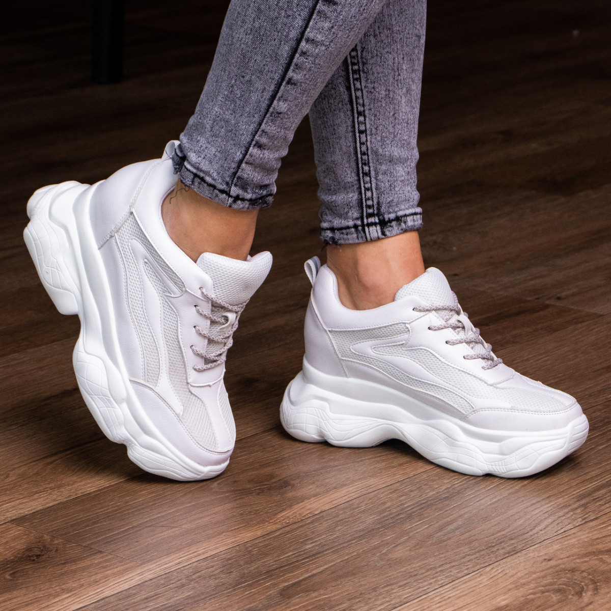 

Женские стильные сникеры Fashion Penny 1673 38 размер 24 см Белый