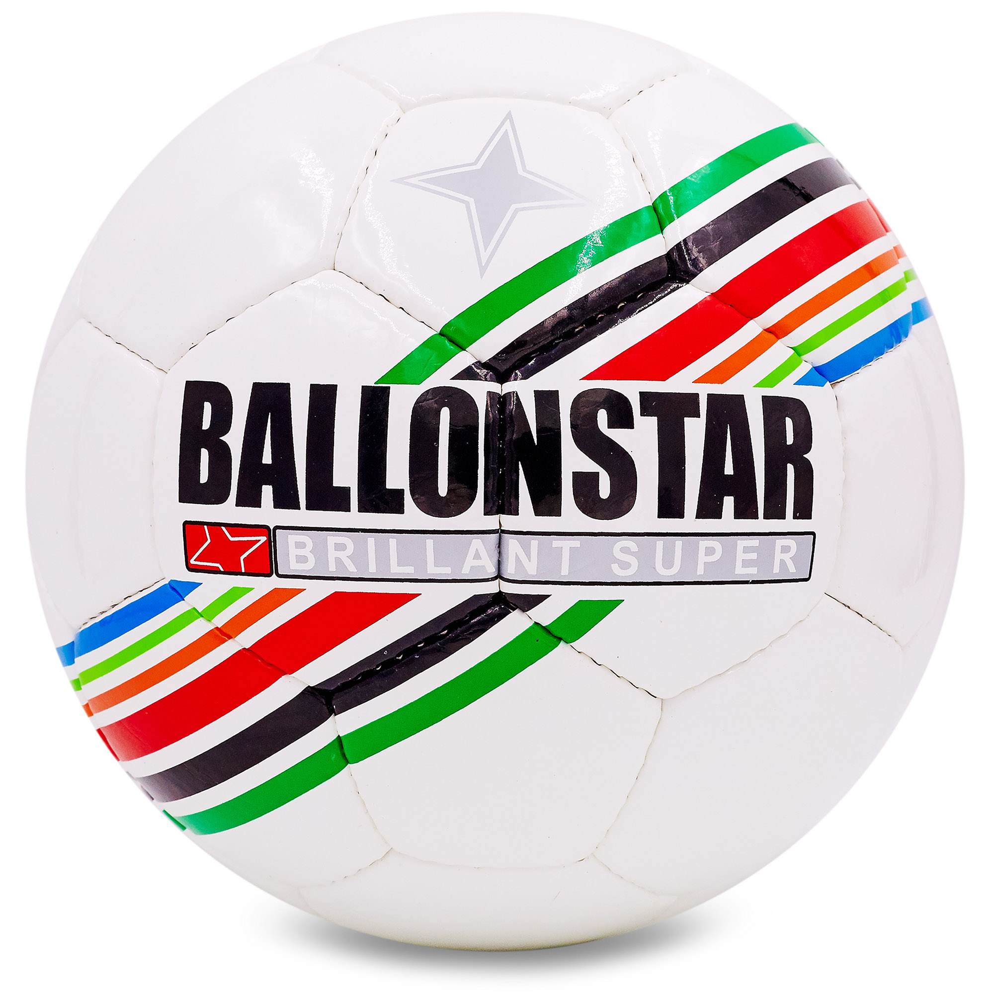 

Футбольный мяч 5 размер тренировочный для улицы BALLONSTAR BRILLIANT Полиуретан Белый-красный (FB-5415-1)