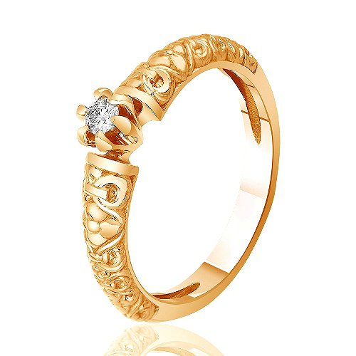 

Кольцо из красного золота с Swarovski 312407, размер 15