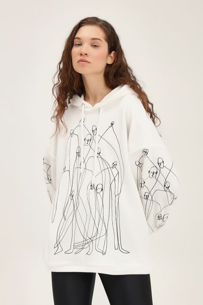 

Толстовка Oversize QUZU M Білий 21Y17521-067-m