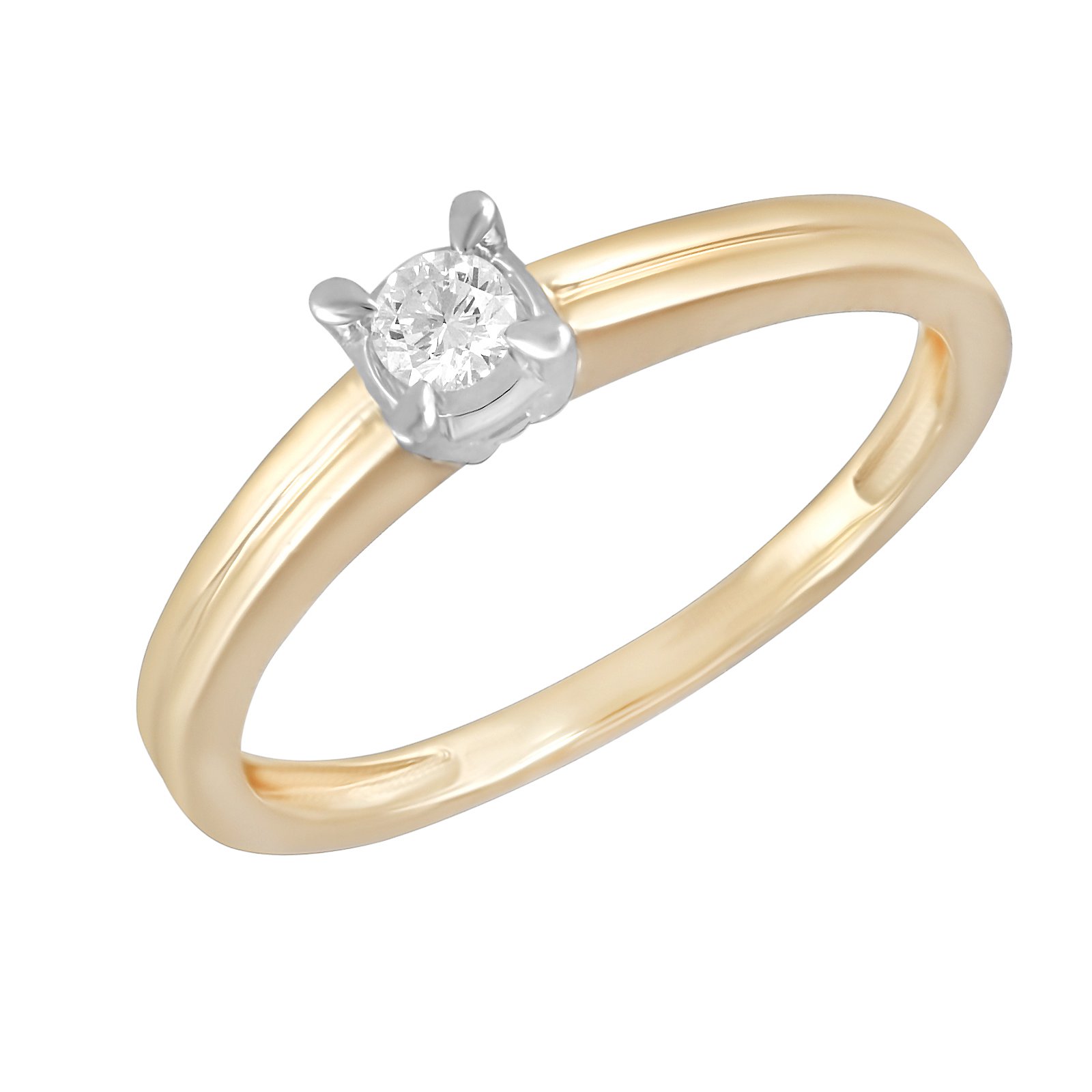 

Кольцо из желтого золота с бриллиантом 228864, размер 16