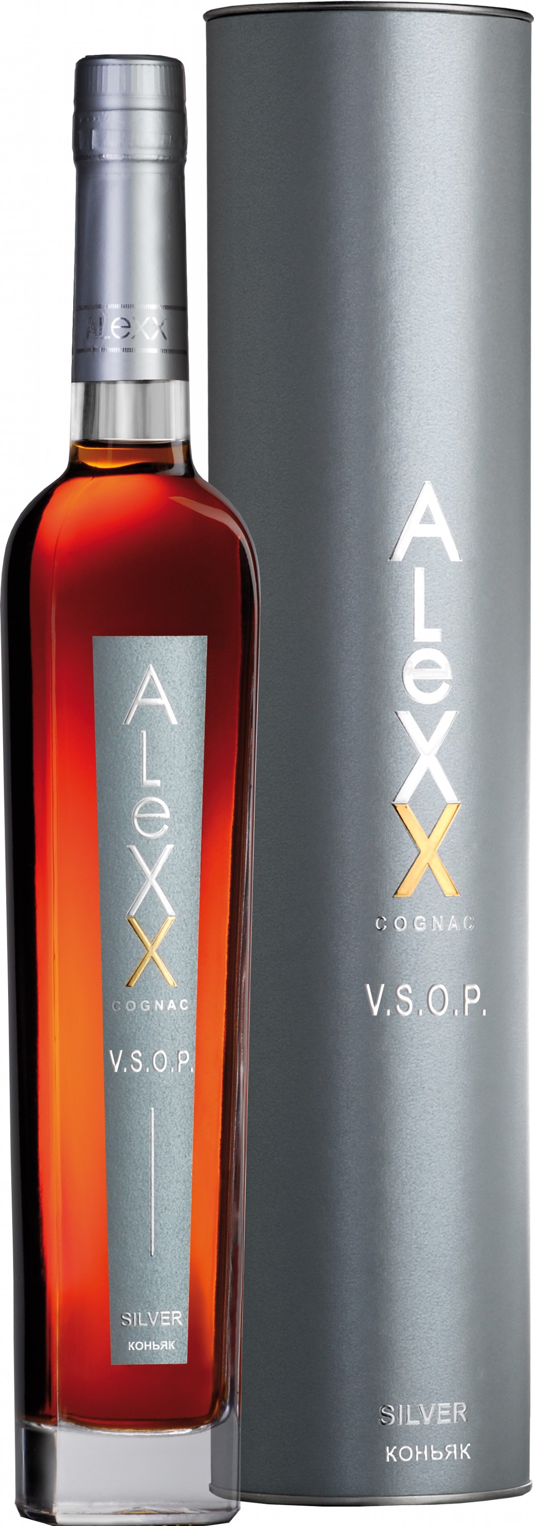 Коньяк AleXX Silver 0.5 л 40% у подарунковій упаковці (4820000621175 ...