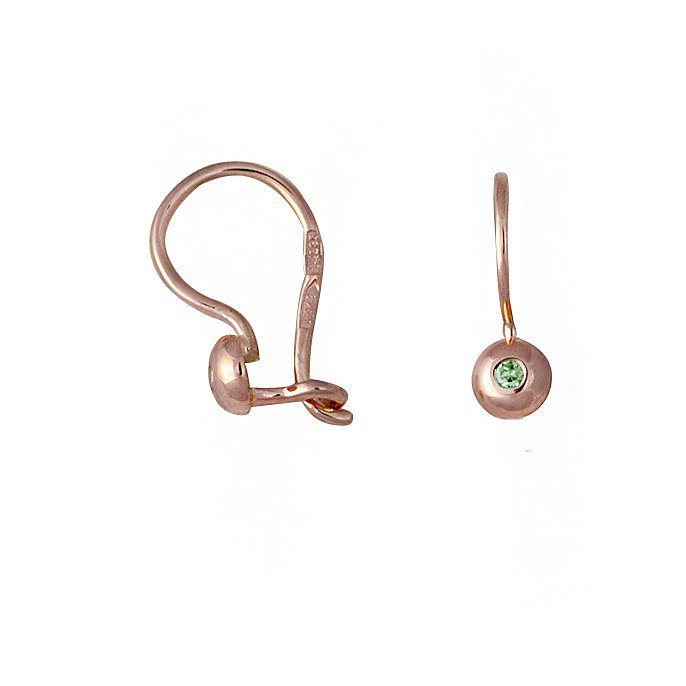 

Серьги из красного золота с куб. циркониями 078481