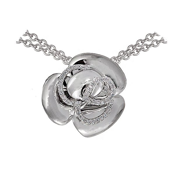 

Кулон из серебра с куб. циркониями 059567