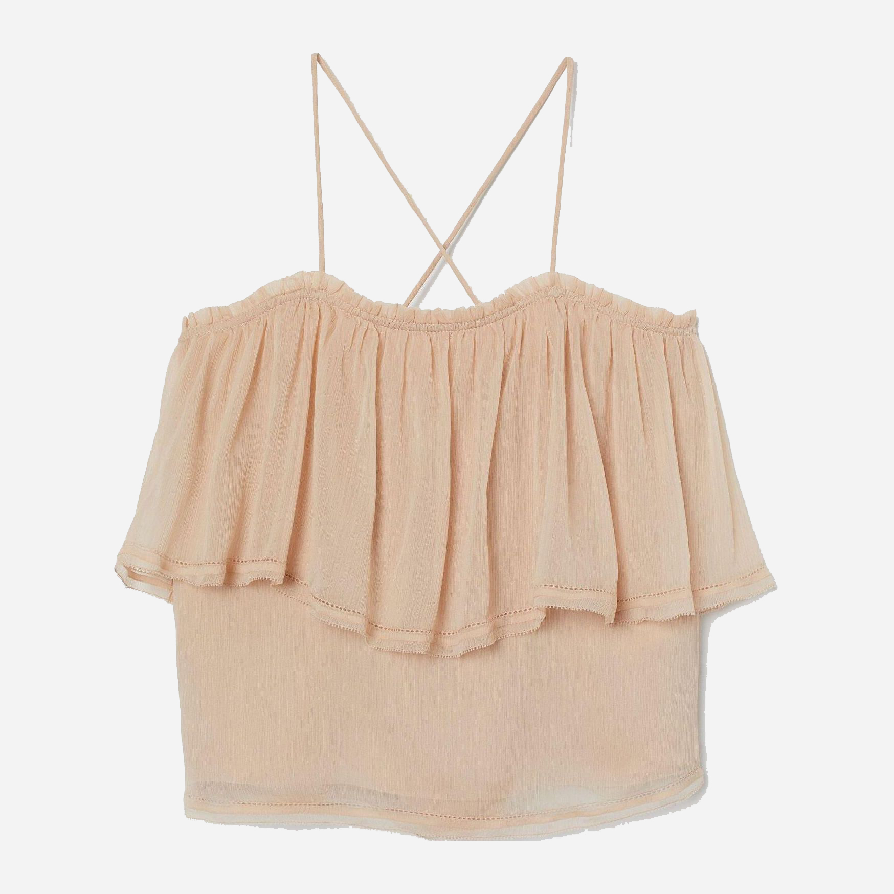 

Топ H&M 7558510-ACTQ 36 Бежевый