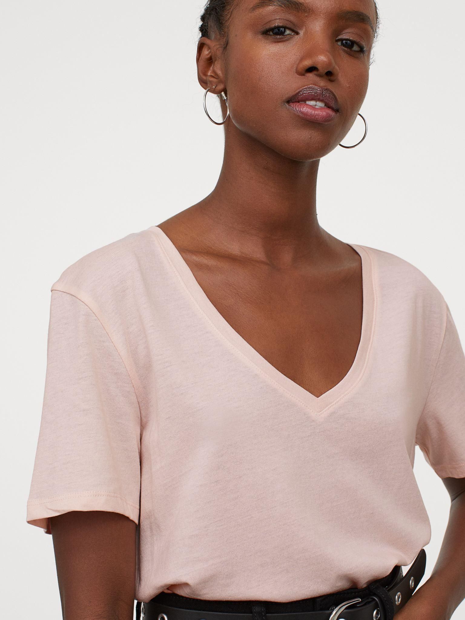 

Футболка H&M 7182780-ACUH S Бледно-розовая