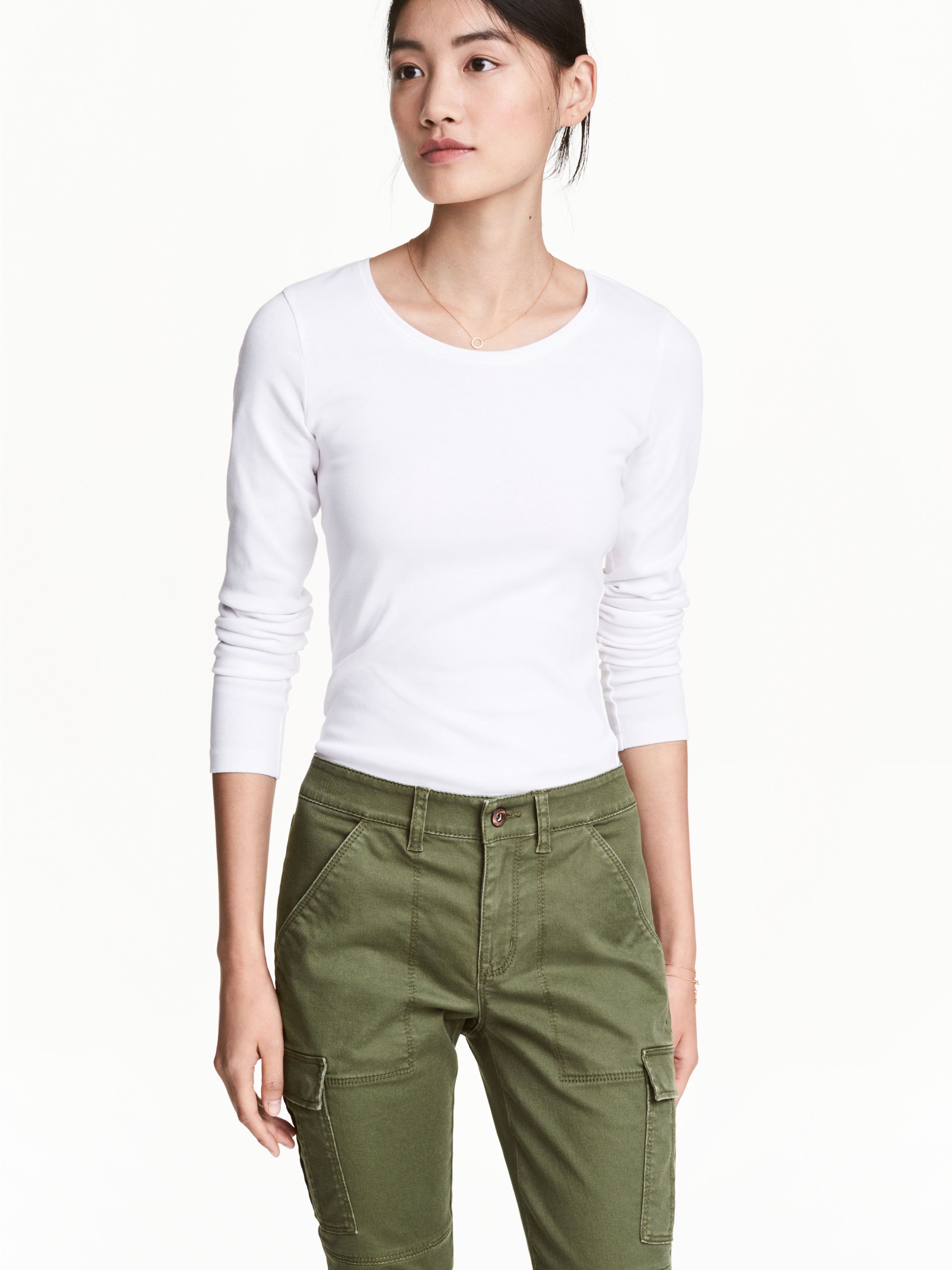 

Лонгслив H&M 3551674-ACTS XS Белый