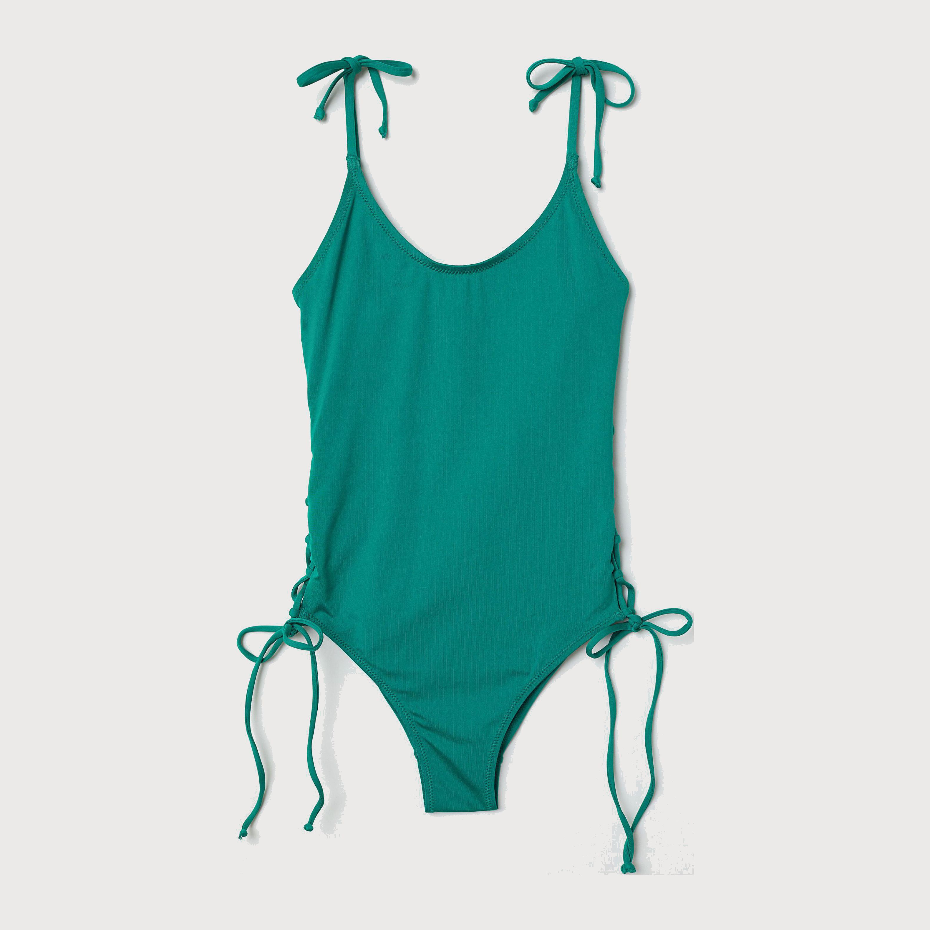 

Купальник слитный женский H&M 6230617-ACUW 42 Зеленый