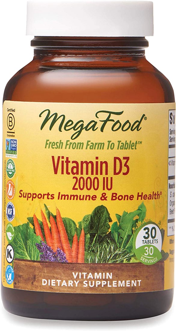 

Витамин D3 2000 IU, Vitamin D3, Mega Food 30 таблеток (51494102206)