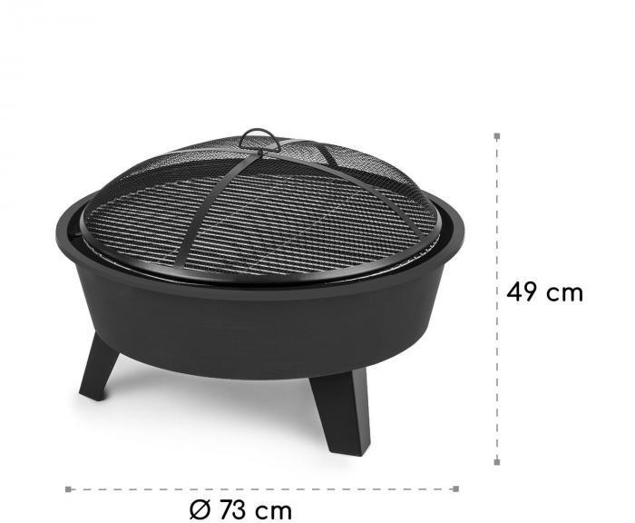 

Blumfeldt Nolana Misa paleniskowa 73cm Ochrona przed iskrami Czarna